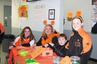 There was a bit of green at the Frontenac Arena Saturday but mostly it was Flyers orange.